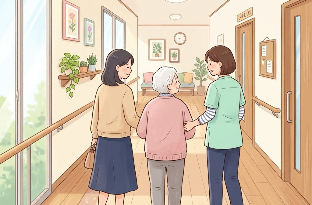先日、ご家族の施設見学に同行させていただいた時のお話です